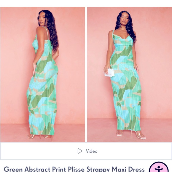 green abstract print plisse strappy maxi dress Green Abstract Printed Tie Waist Strappy Midi Dress – AX Paris
